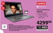 Lenovo Notebook Ideapad AMD Processor