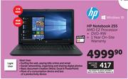 HP Notebook 255 AMD E2 Processor