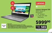 Lenovo Ideapad 330 AMD Ryzen 3 Processor
