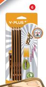 Y-Plus Pencil x 12, Eraser & Sharpener Combo