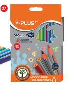 Y-Plus Colour Pencils Jumbo 12 Pack