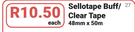 Sellotape Buff/Clear Tape-48mm x 50m Each