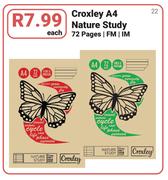 Croxley A4 Nature Study 72 Pages/FM/IM-Each