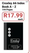 Croxley A6 Index Book A-Z 144 Pages-Each