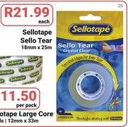 Sellotape Sello Tear-18mm x 25m Each