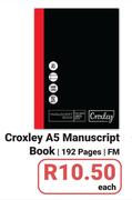 Croxley A5 Manuscript Book/192 Pages/FM-Each