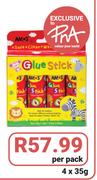 Amos Glue Stick-4 x 35g Per Pack