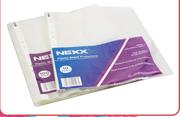 Nexx A4 Filing Pockets 100 Pack/50 Micron-Per Pack