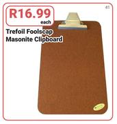 Trefoil Foolscap Masonite Clipboard-Each