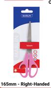 Marlin Scissors Right Handed Assorted Colours-165mm Each