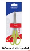 Marlin Scissors Left Handed Assorted Colours-165mm Each