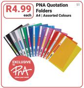 PNA Quotation Folders A4-Each