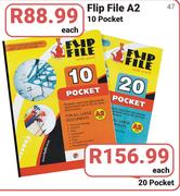Flip File A2 20 Pocket-Each