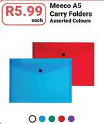 Meeco A5 Carry folders-Each