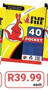 Flip File A4 40 Pocket-Each