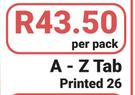 Meeco File Dividers A -Z Tab Printed 26-Per Pack