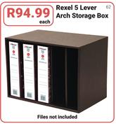 Rexel 5 Lever Arch Storage Box-Each
