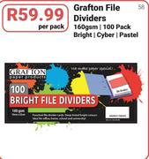 Grafton File Dividers 160gsm-100's Per Pack