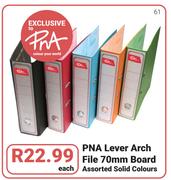 PNA Lever Arch File 70mm Board-Each