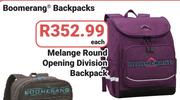 Boomerang Melange Round Opening Division Backpack-Each