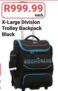 Boomerang X-Large Division Trolley Backpack Black-Each