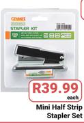 Genmes Mini Half Strip Stapler Set-Each