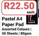 Butterfly Pastel A4 Paper Pad 50 Sheets 80gsm-Each