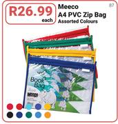 Meeco A4 PVC Zip Bag-Each