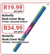 Butterfly Book Cover Wrap-3's Per Pack
