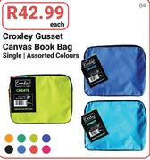 Croxley Gusset Canvas BooK Bag-Each