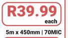 Butterfly Clear Adhesive Roll 70 Mic-5m x 450mm Each