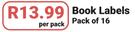 Lumo Geo Book Labels Pack Of 16-Per Pack