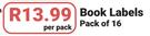Avengers Book Labels Pack Of 16-Per Pack