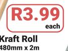 Kraft Roll-480mm x 2m Each