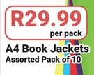 Butterfly A4 Book Jackets Assorted Pack Of 10-Per Pack