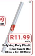 Polyking Poly Plastic Book Cover Roll 100 Micron-480mm x 3m Each