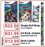Avengers Single Roll Wrap-1m x 700mm Each