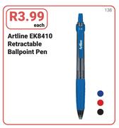 Artline EK8410 Retractable Ballpoint Pen-Each