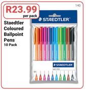 Steadtler Coloured Ballpoint Pens-10's Per Pack