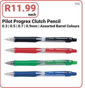 Pilot Progrex Clutch Pencil 0.3/0.5/0.7/0.7mm Assorted Barrel Colours-Each
