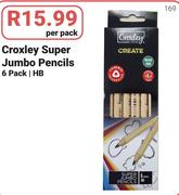 Croxley Super Jumbo Pencils 6Pack/HB-Per Pack