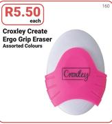 Croxley Create Ergo Grip Eraser In Assorted Colours-Each