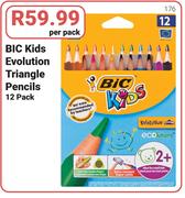 BIC Kids Evolution Triangle Pencils-12's Per Pack
