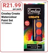 Croxley Create Watercolour Paint Set 12 Colours-Per Pack