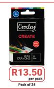 Croxley Create Wax Crayons Super Jumbo/Pack Of 24-Per Pack