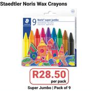 Staedtler Noris Wax Crayons Super Jumbo/Pack Of 9-Per Pack