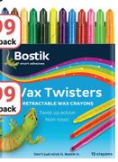 Bostik Retractable Wax Crayons Pack Of 12-Per Pack