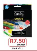 Croxley Create Wax Crayons Super Jumbo/Pack Of 12-Per Pack