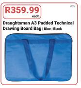 Draughtsman A3 Padded Technical Drawing Board Bag Blue/Black-Each