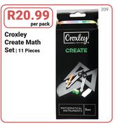 Croxley Create Math Set 11 Pieces-Per Pack